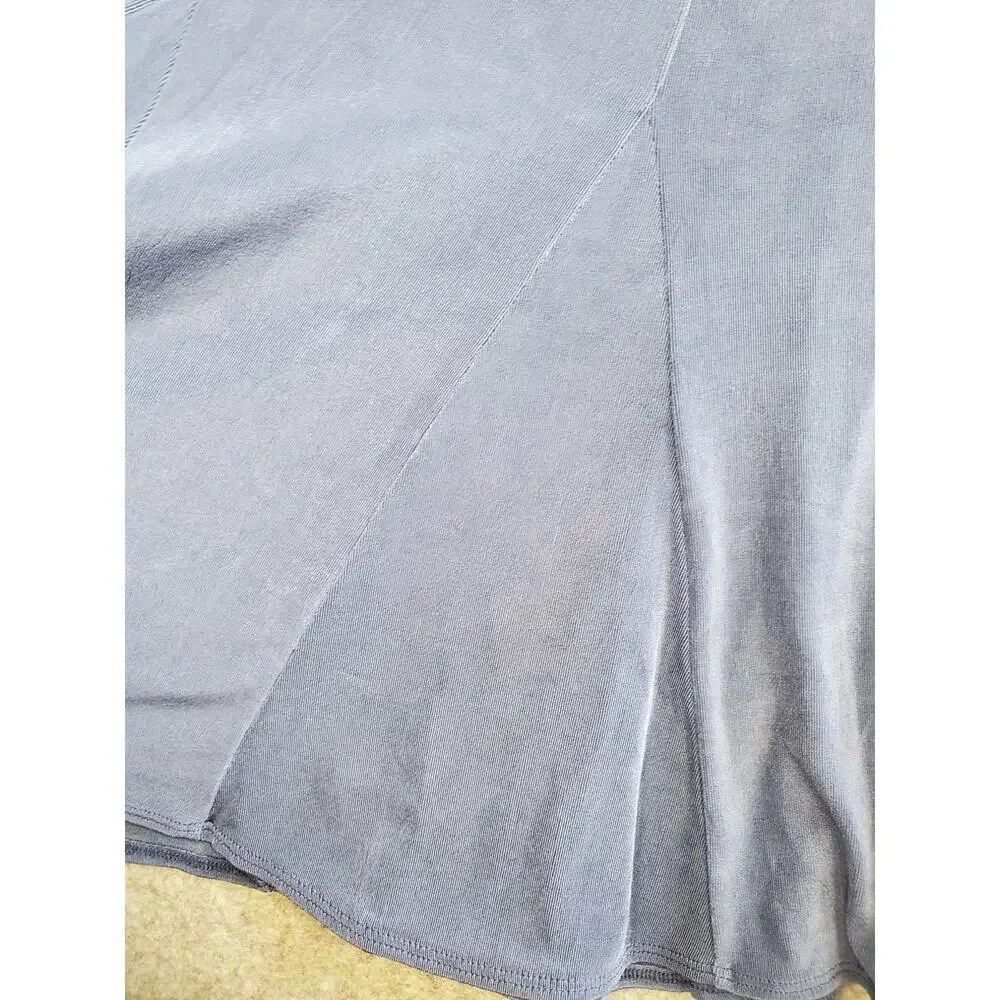 Chico's Women's Size 2-Large Blue Travelers Midi Skirt - Picture 3 of 5